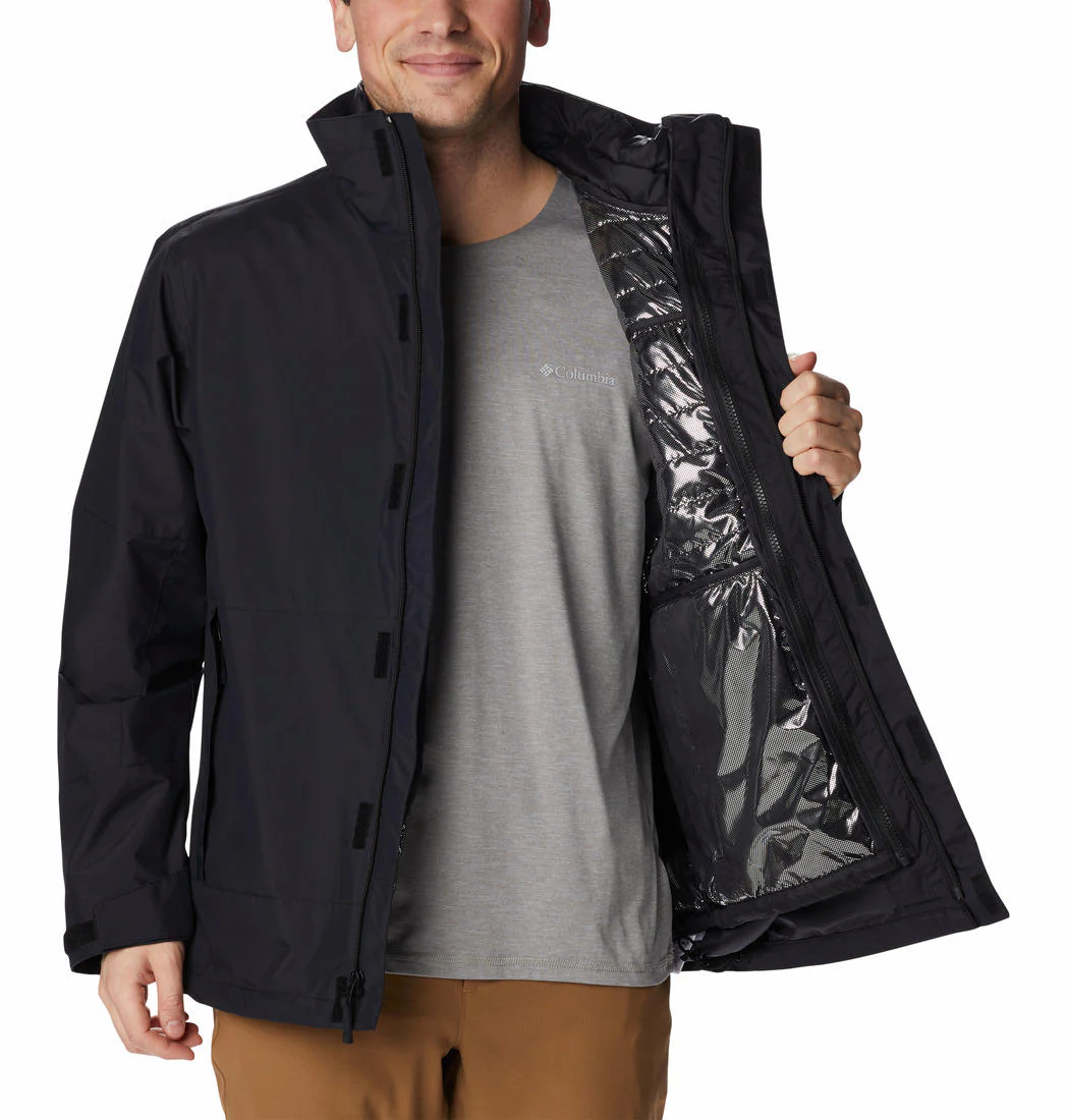 Columbia Men Black Agate Alley Interchange Jacket - Image 4