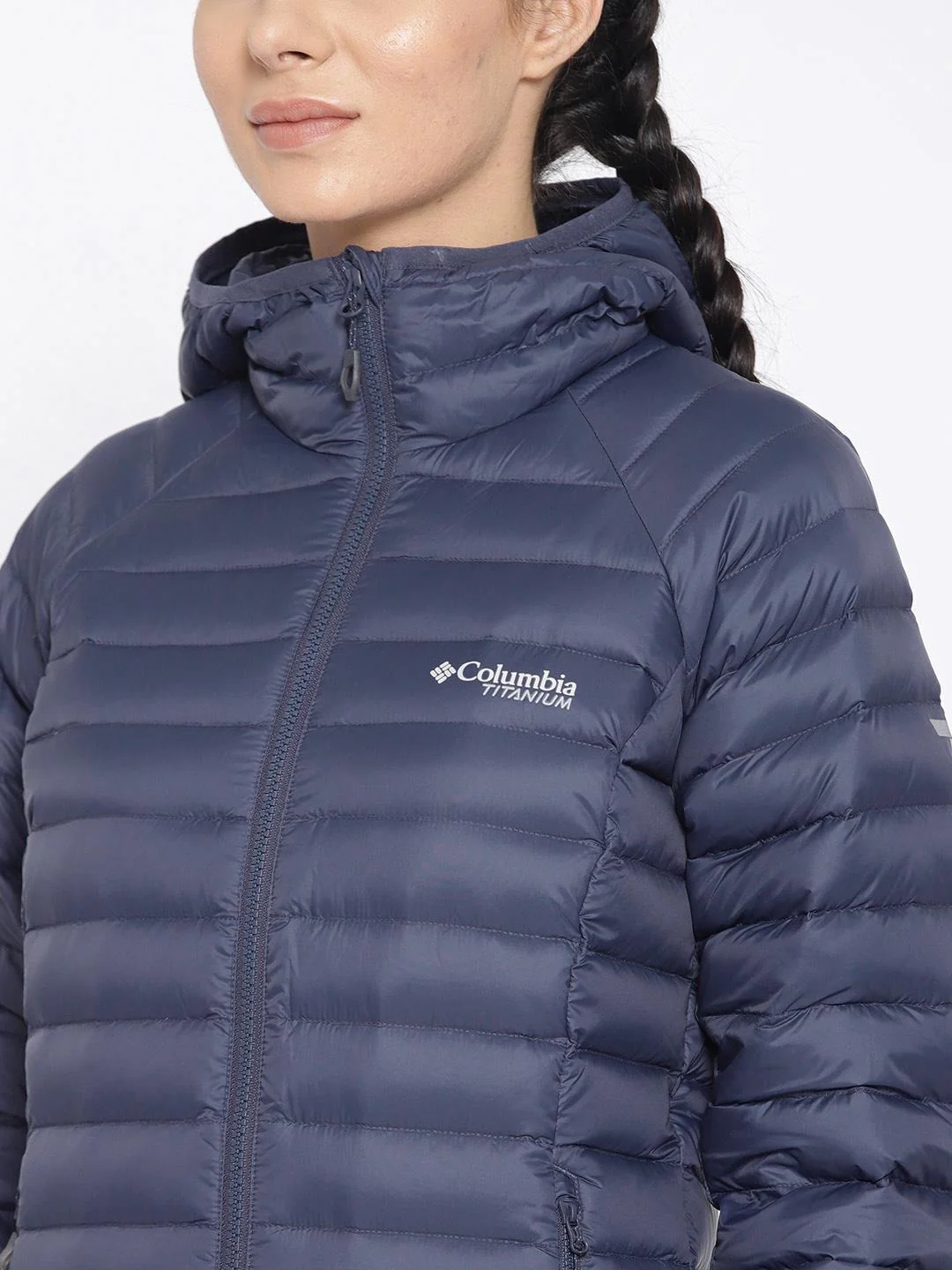 Columbia Women Blue Alpha Trail Down Hooded Jacket - Image 2