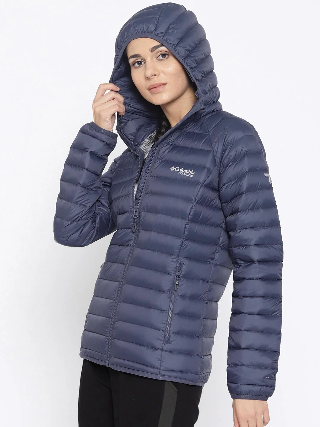 Columbia Women Blue Alpha Trail Down Hooded Jacket - Image 3