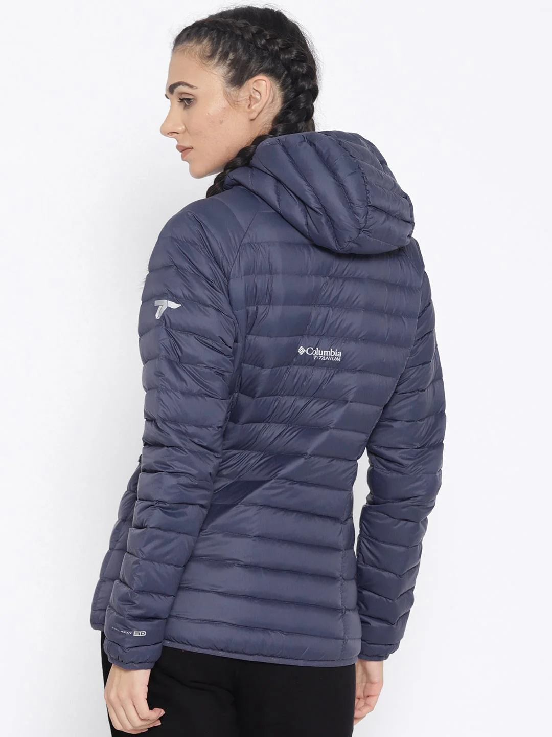 Columbia Women Blue Alpha Trail Down Hooded Jacket - Image 4