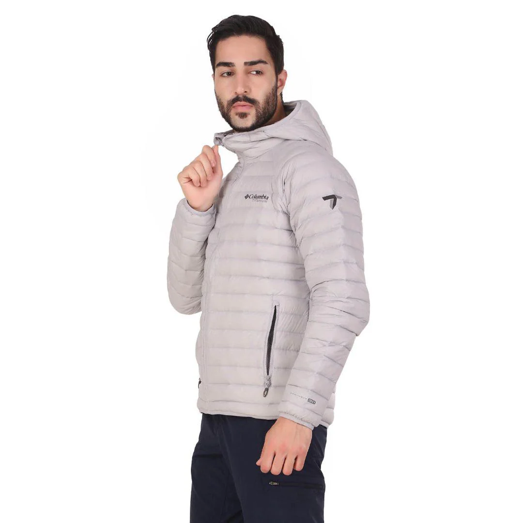 Columbia Men Grey Alpha Trail Down Hooded Jacket - Image 8