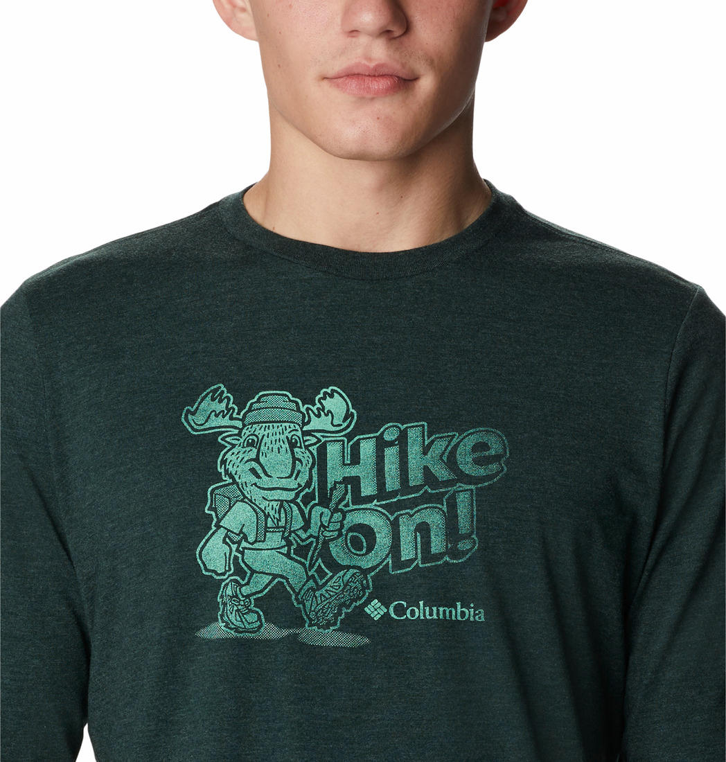 Columbia Men Green Apres Lifestyle Graphic Long Sleeve - Image 4