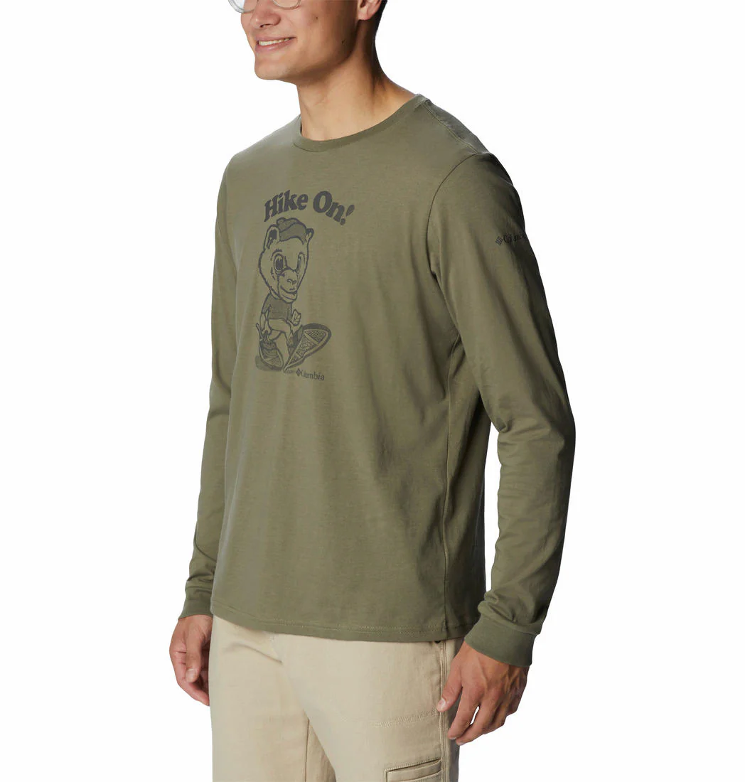 Columbia Men Green Apres Lifestyle Graphic Long Sleeve - Image 4