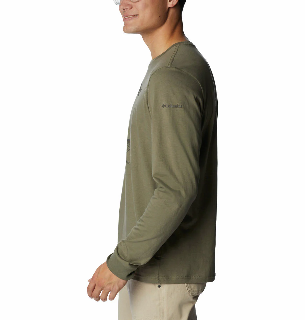 Columbia Men Green Apres Lifestyle Graphic Long Sleeve - Image 5