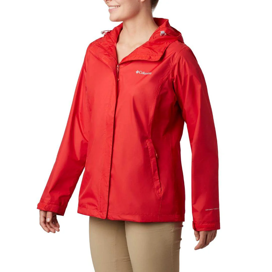 Columbia Women Red Arcadia II Jacket Waterproof
