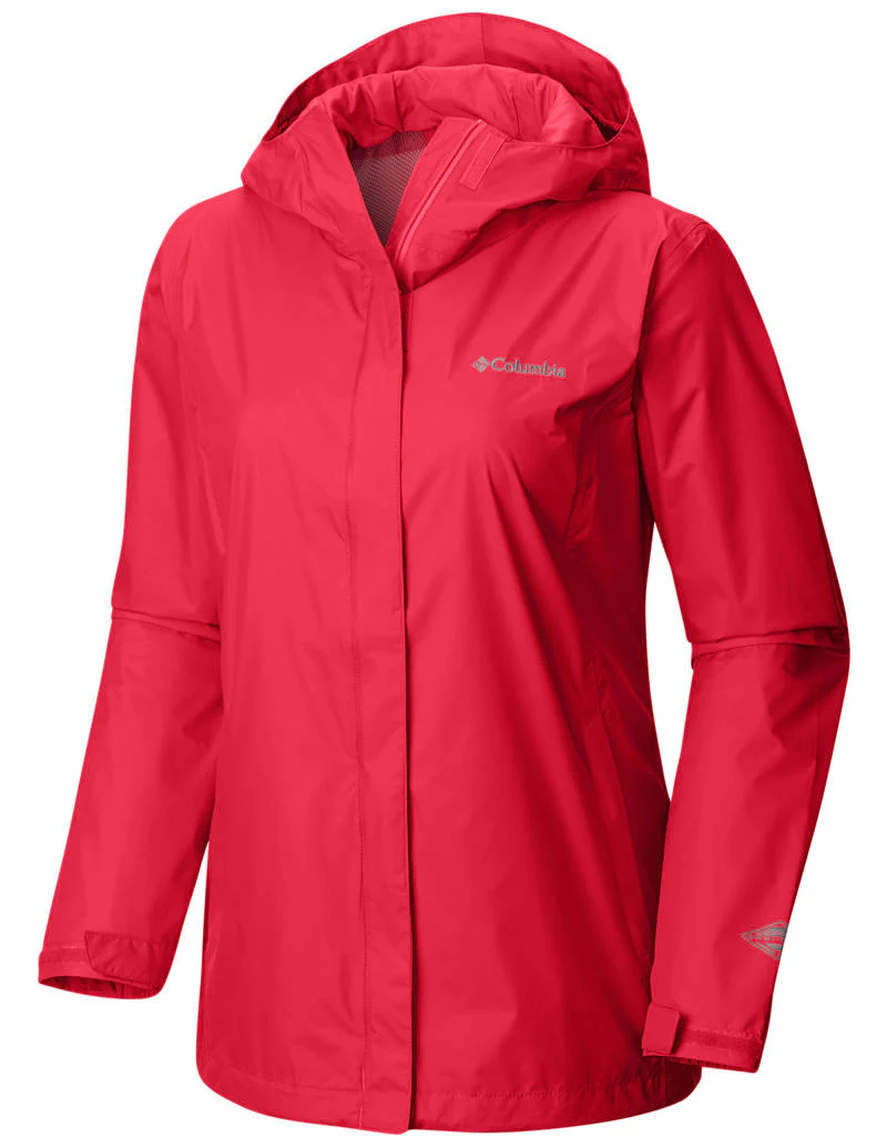 Columbia Women Red Arcadia II Jacket Waterproof