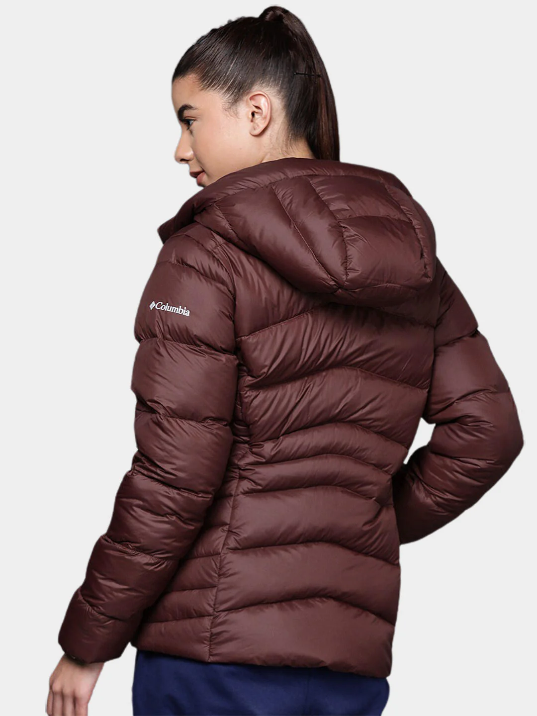 Columbia Women Maroon Autumn Park Down Hooded Jacket - Image 11