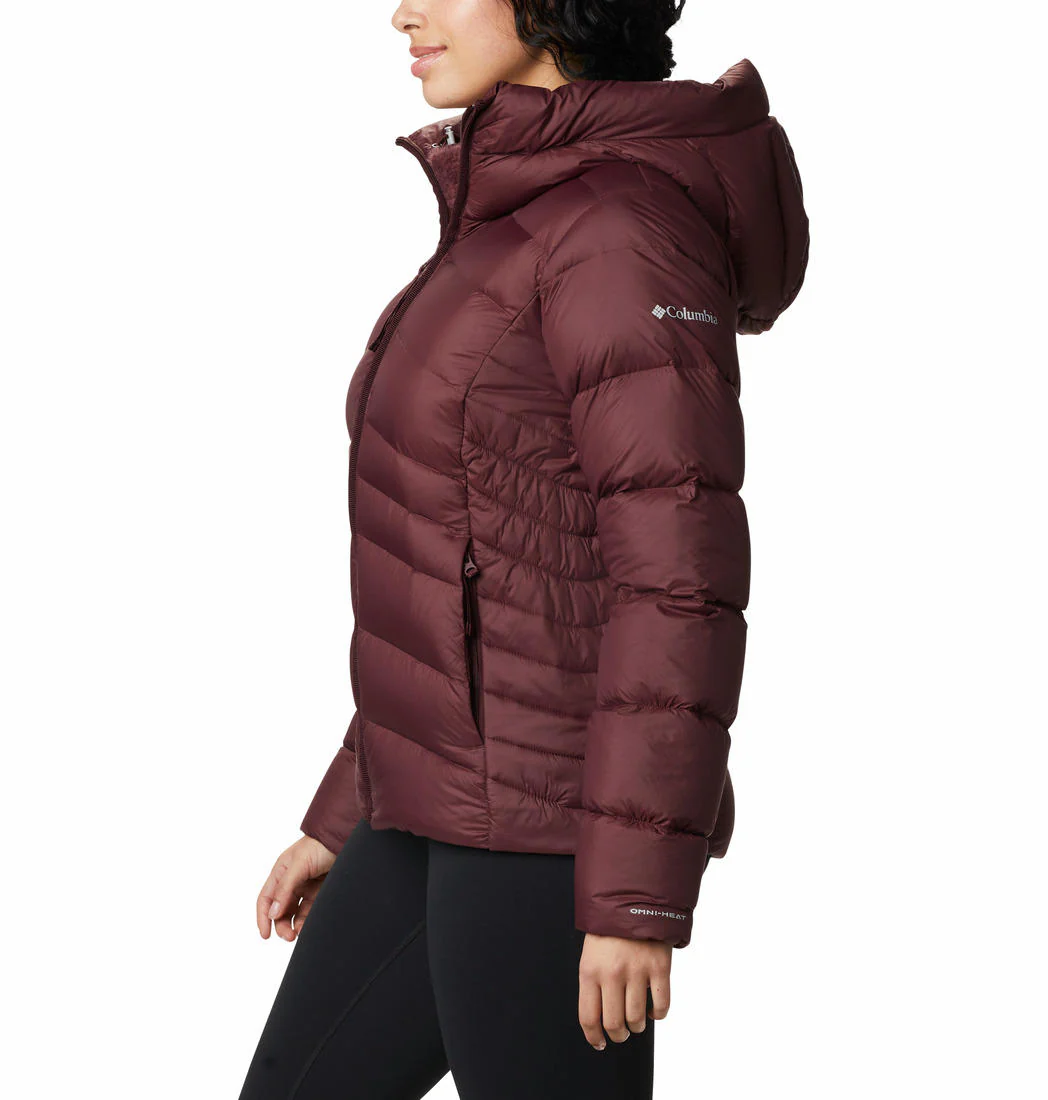 Columbia Women Maroon Autumn Park Down Hooded Jacket - Image 2