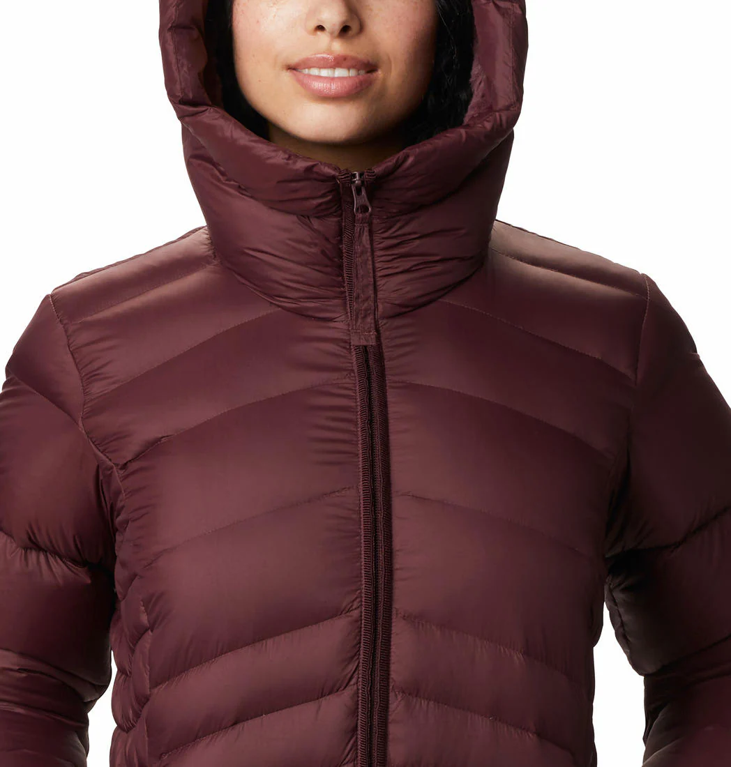 Columbia Women Maroon Autumn Park Down Hooded Jacket - Image 3