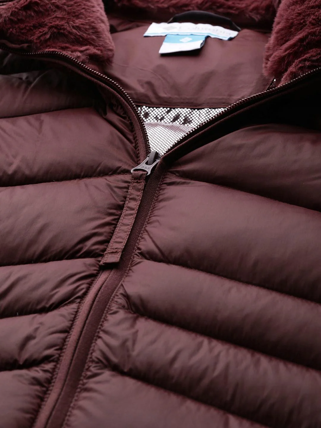 Columbia Women Maroon Autumn Park Down Hooded Jacket - Image 5