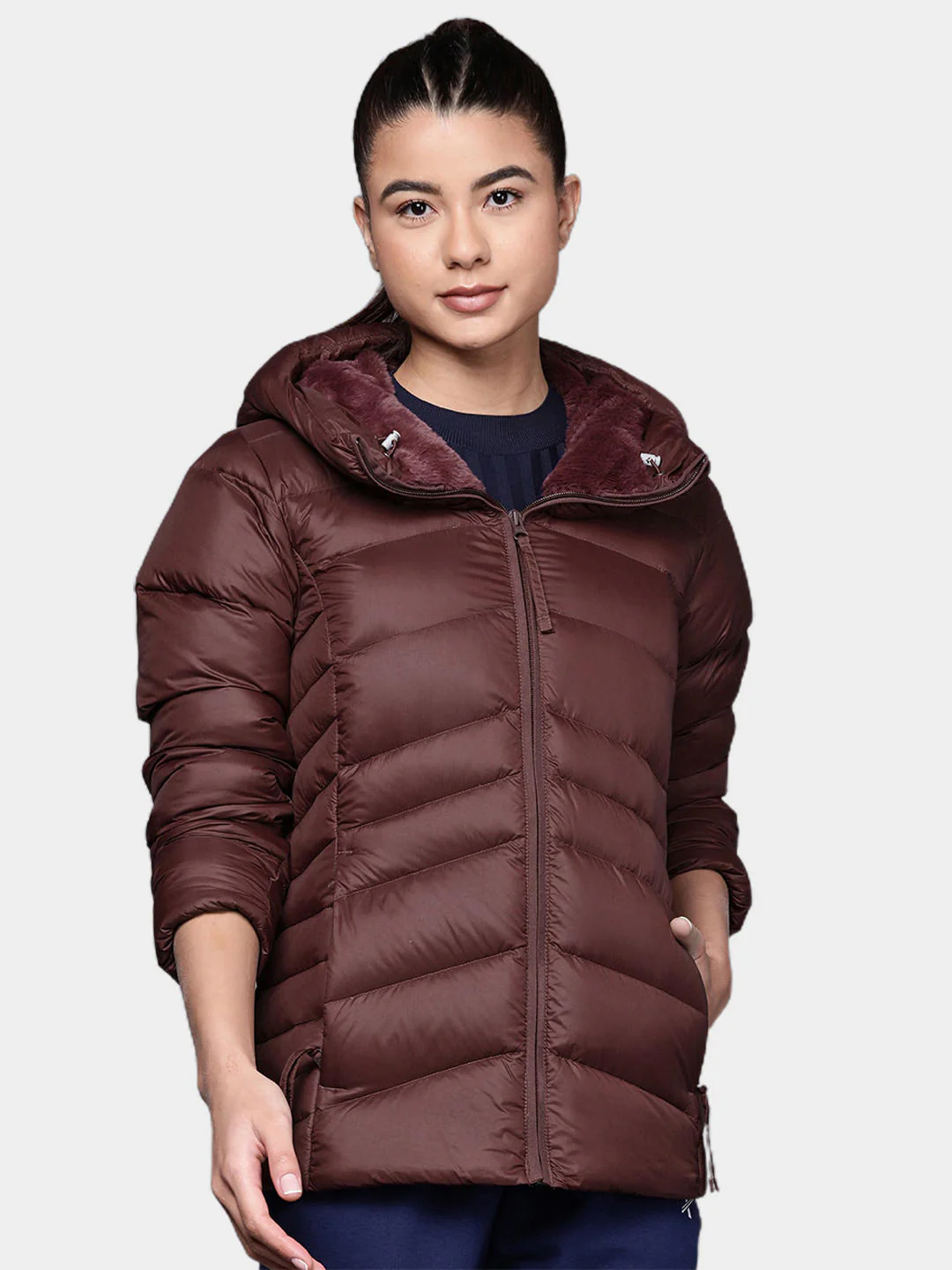 Columbia Women Maroon Autumn Park Down Hooded Jacket - Image 8