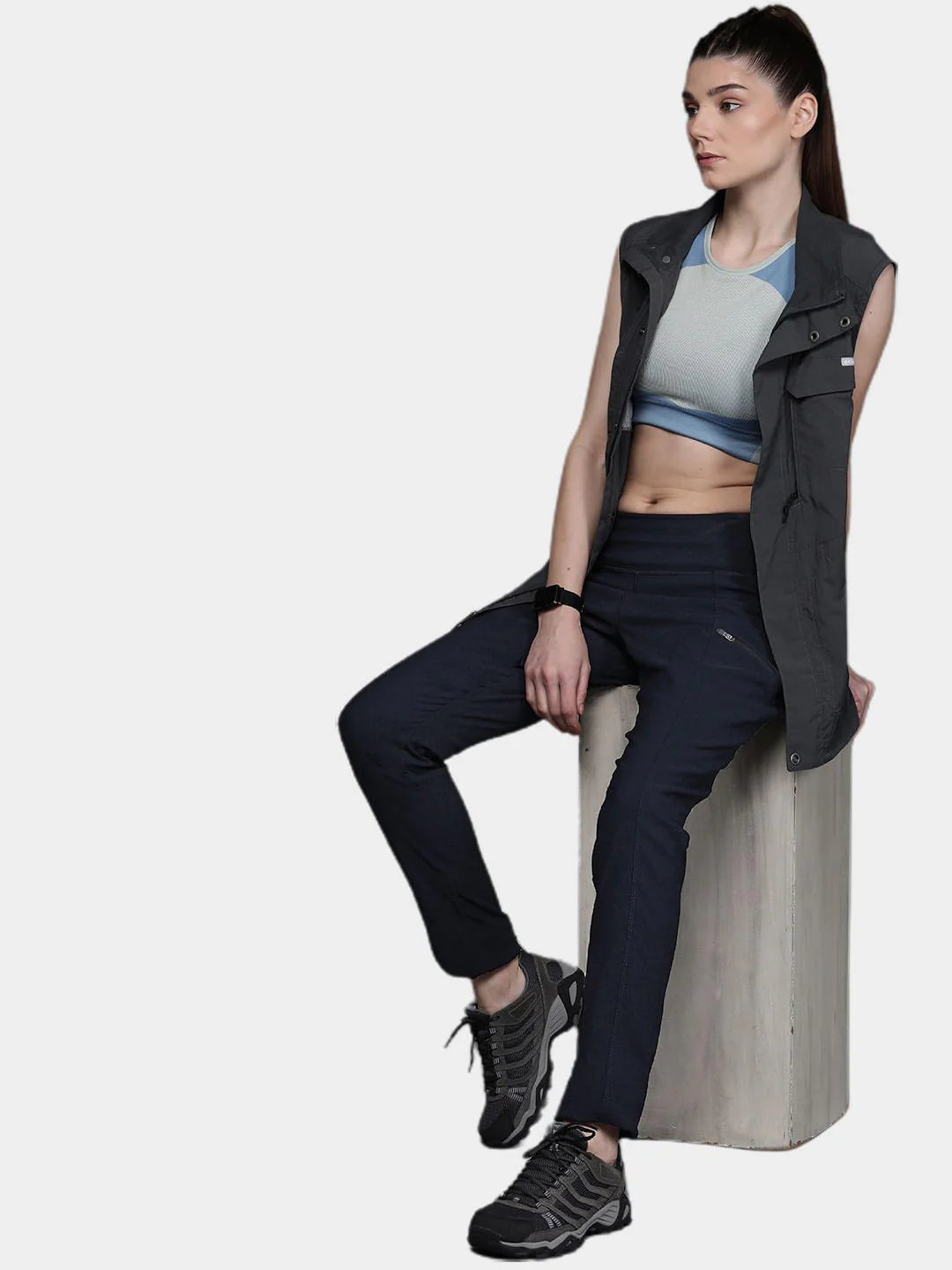 Columbia Women Navy Blue Back Beauty Highrise Warm Winter Pant (Sun Protection) - Image 9