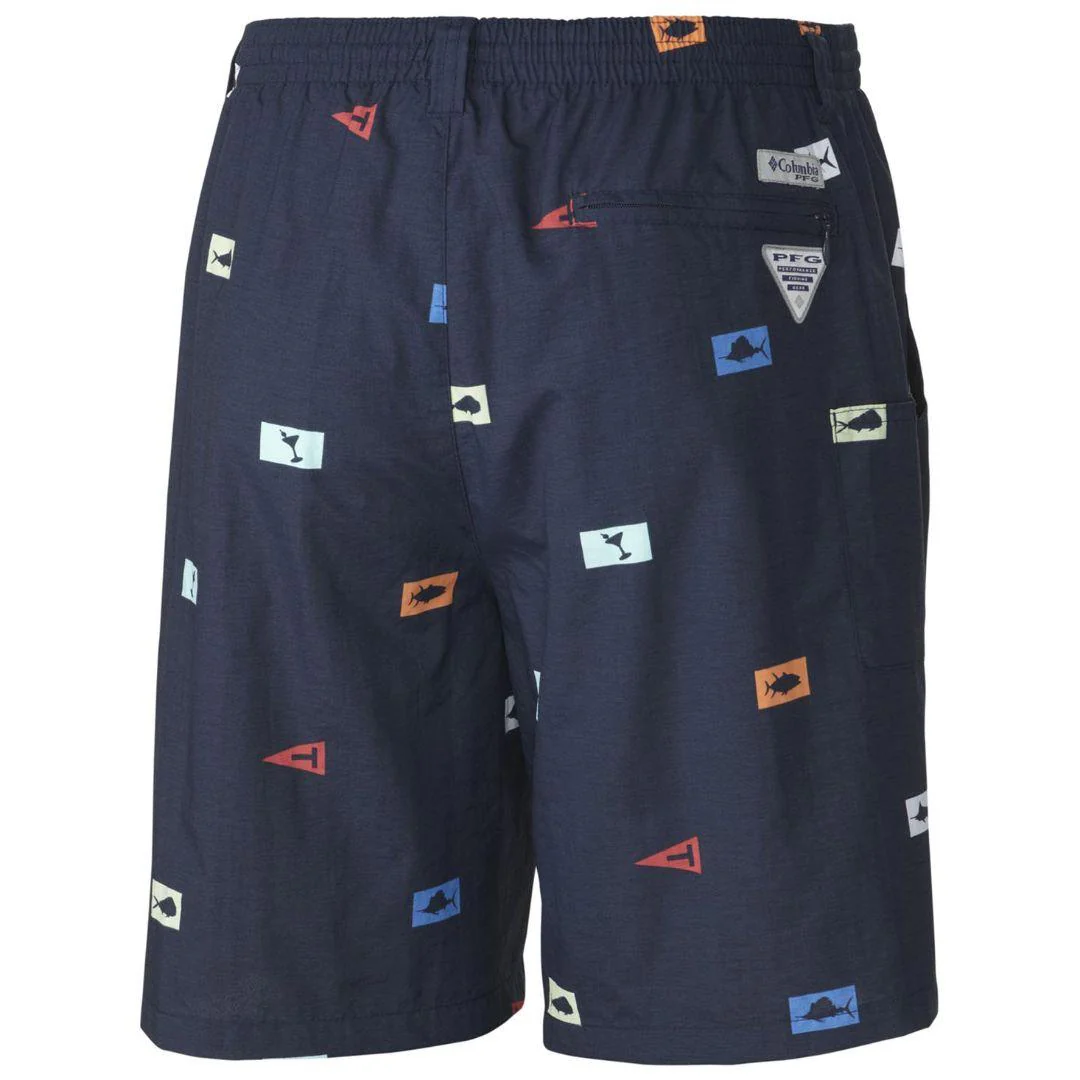 Columbia Men Blue Backcast II Printed Short (Sun Protection) - Image 2