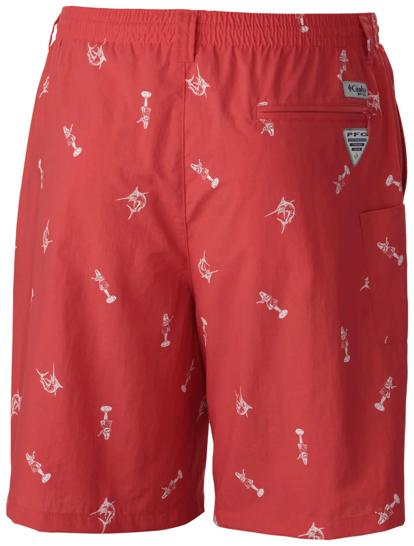 Columbia Men Red Backcast II Printed Short (Sun Protection) - Image 2