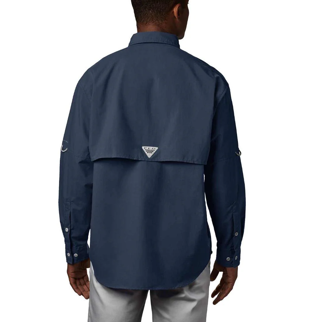 Columbia Men Blue Bahama II L/S Shirt (Sun Protection) - Image 4