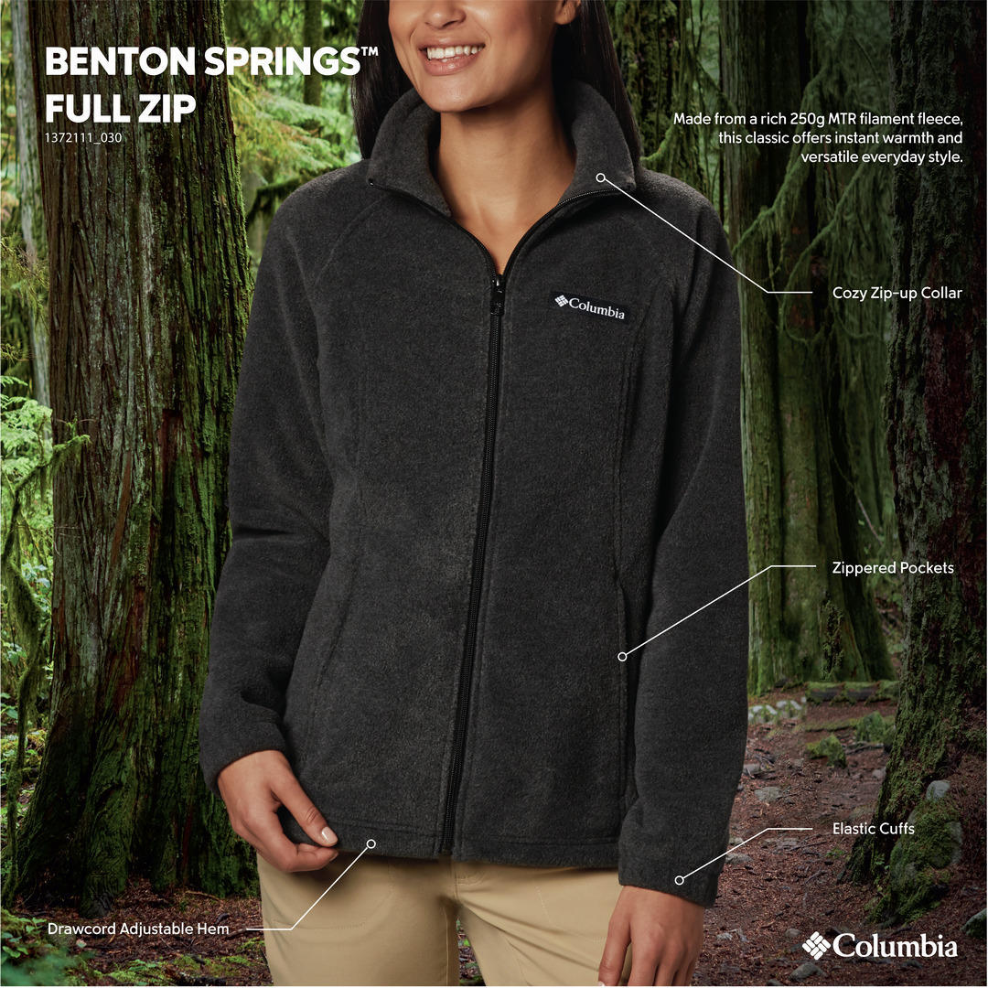 Columbia Women Grey Benton Springs Full Zip - Image 2
