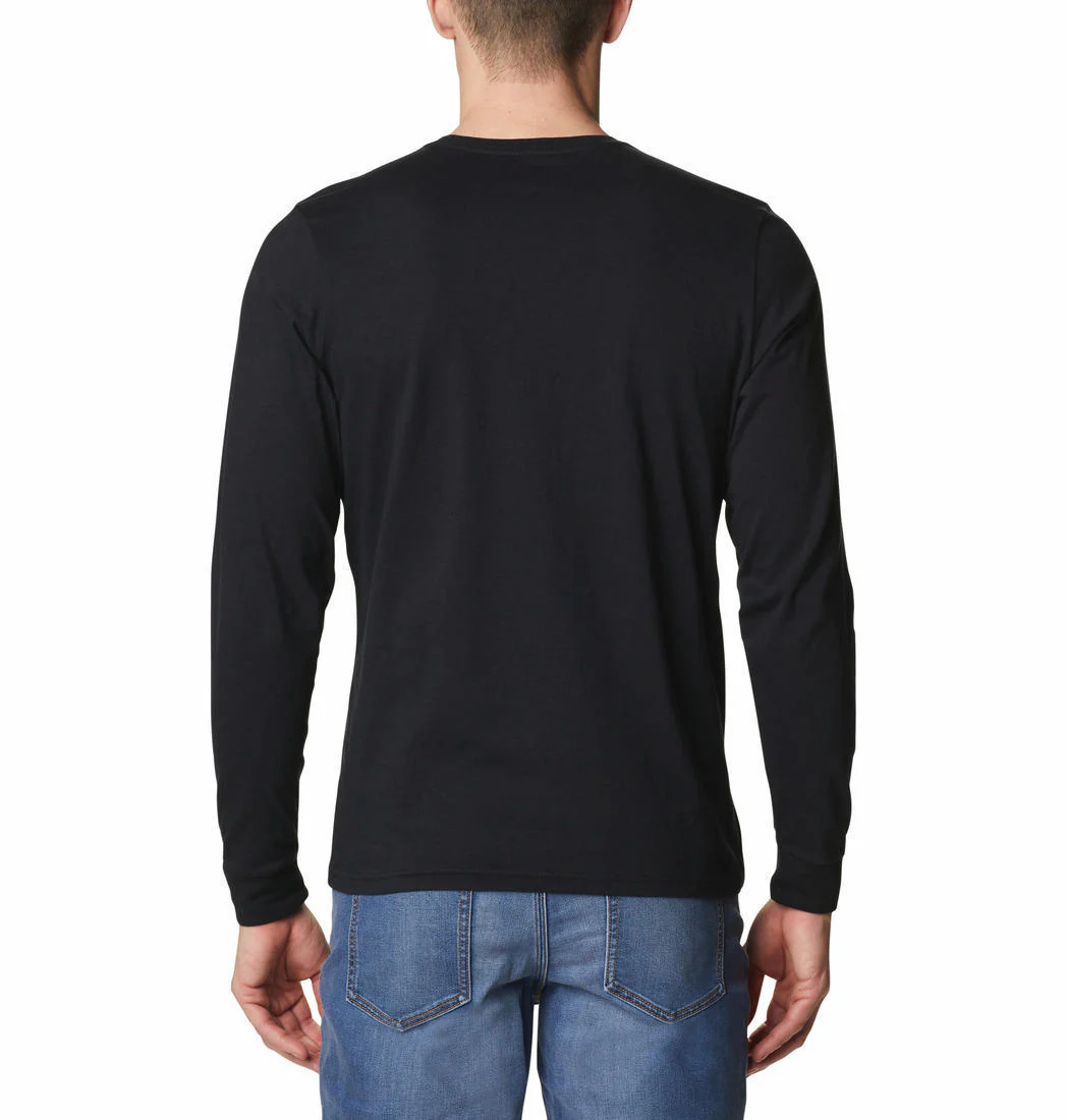 Columbia Men Black Brighton Woods Graphic Long Sleeve - Image 2