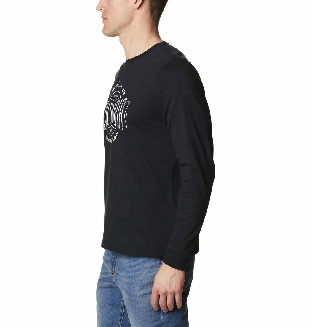 Columbia Men Black Brighton Woods Graphic Long Sleeve - Image 6