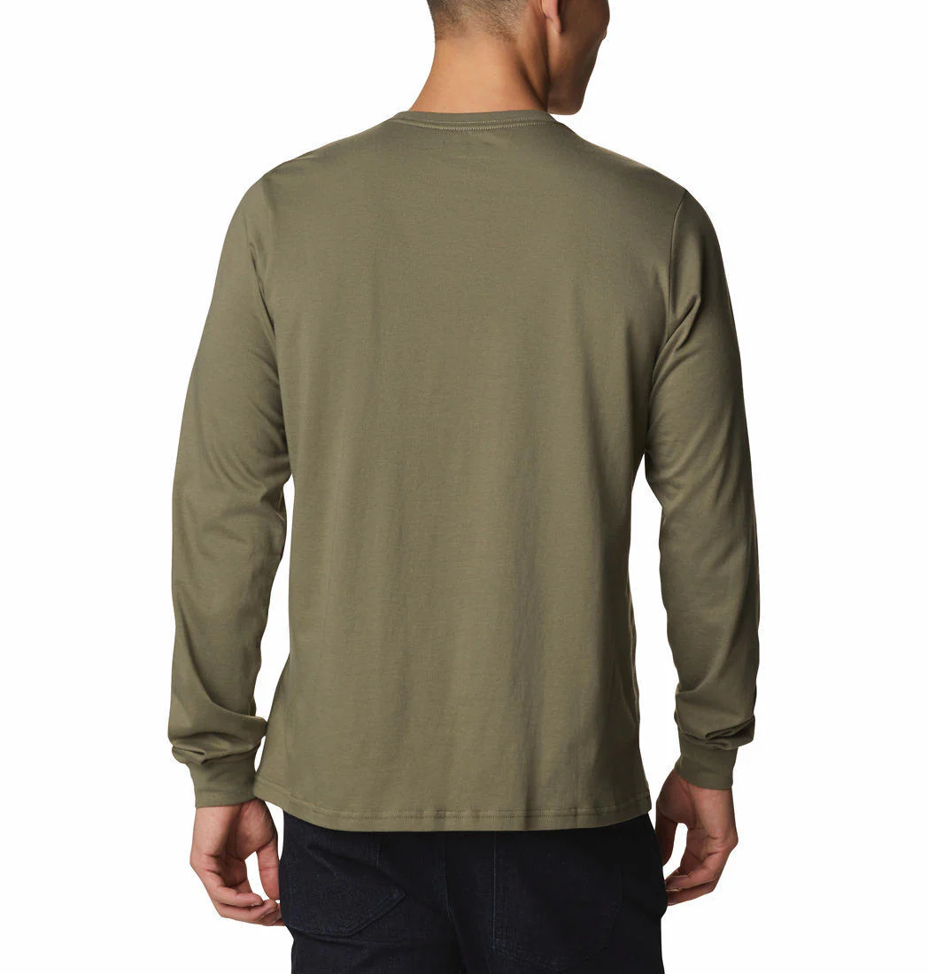 Columbia Men Green Brighton Woods Graphic Long Sleeve - Image 2