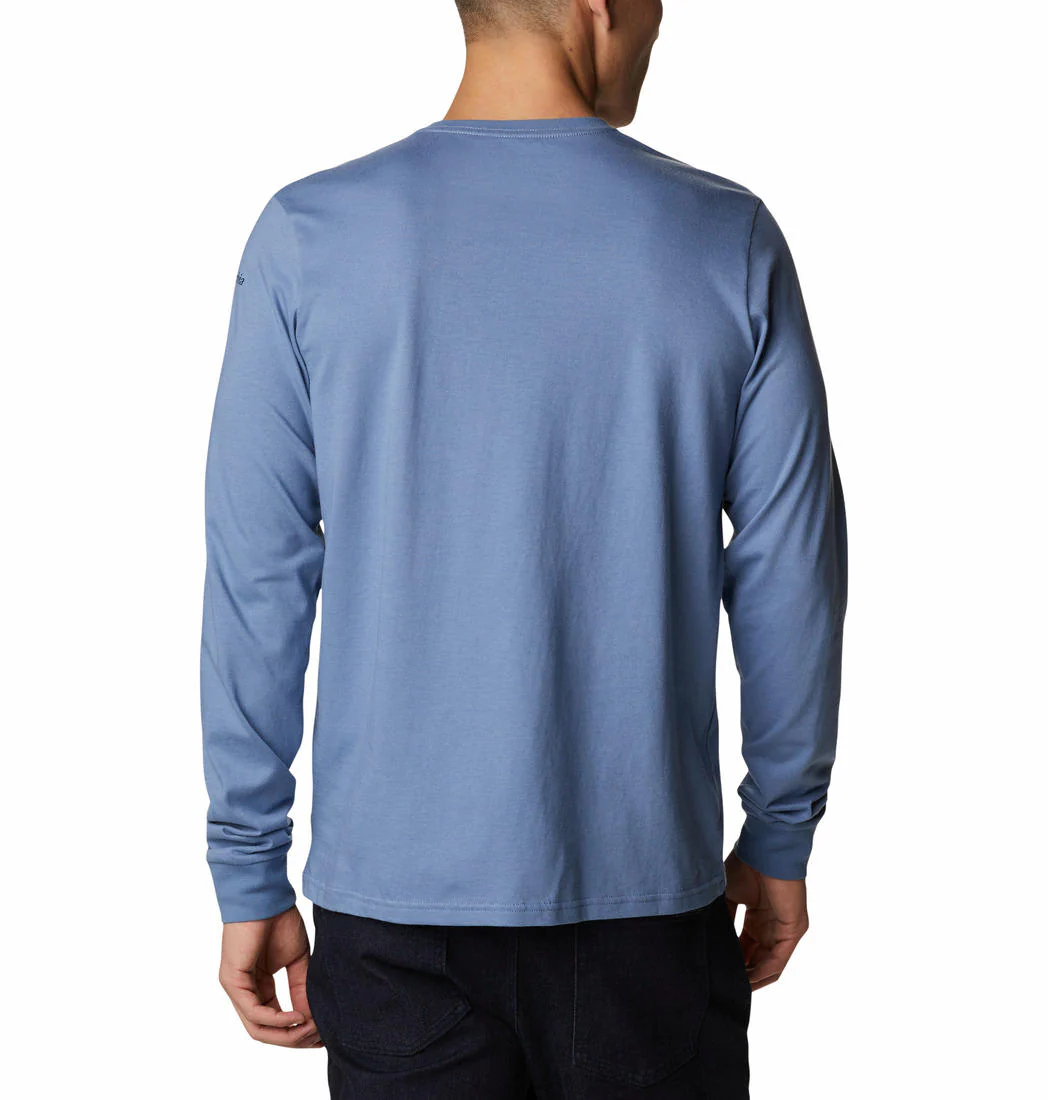 Columbia Men Blue Brighton Woods Graphic Long Sleeve - Image 2