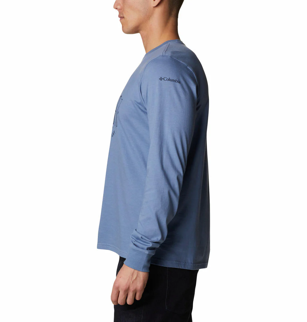 Columbia Men Blue Brighton Woods Graphic Long Sleeve - Image 6
