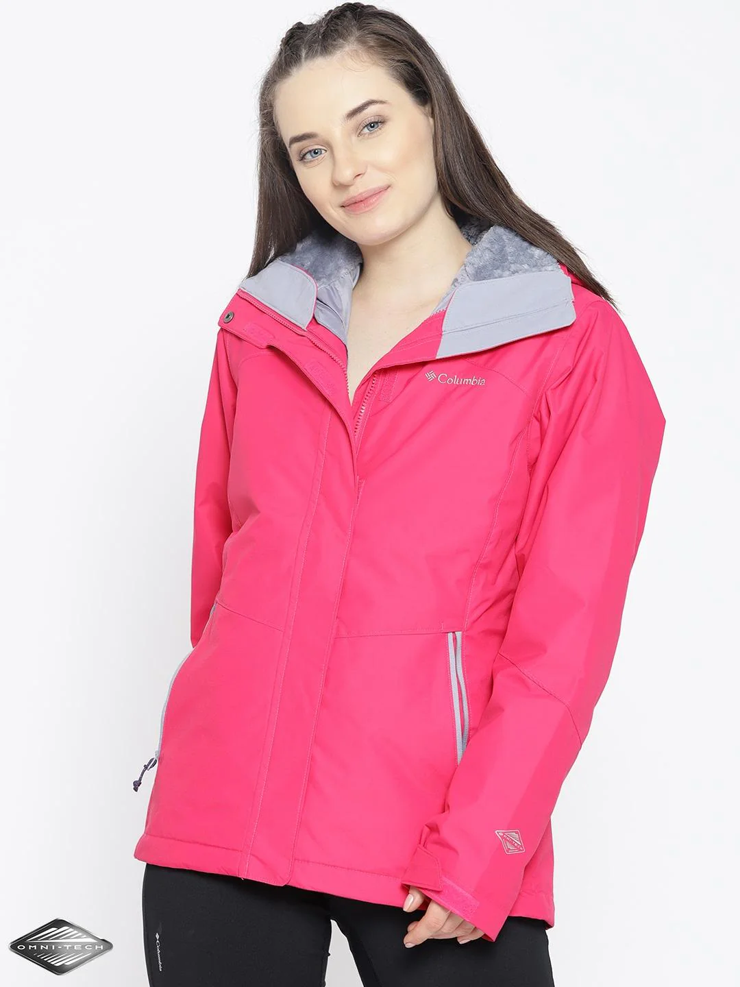Columbia Women Red Bugaboo II Insulated Interchange Jacket