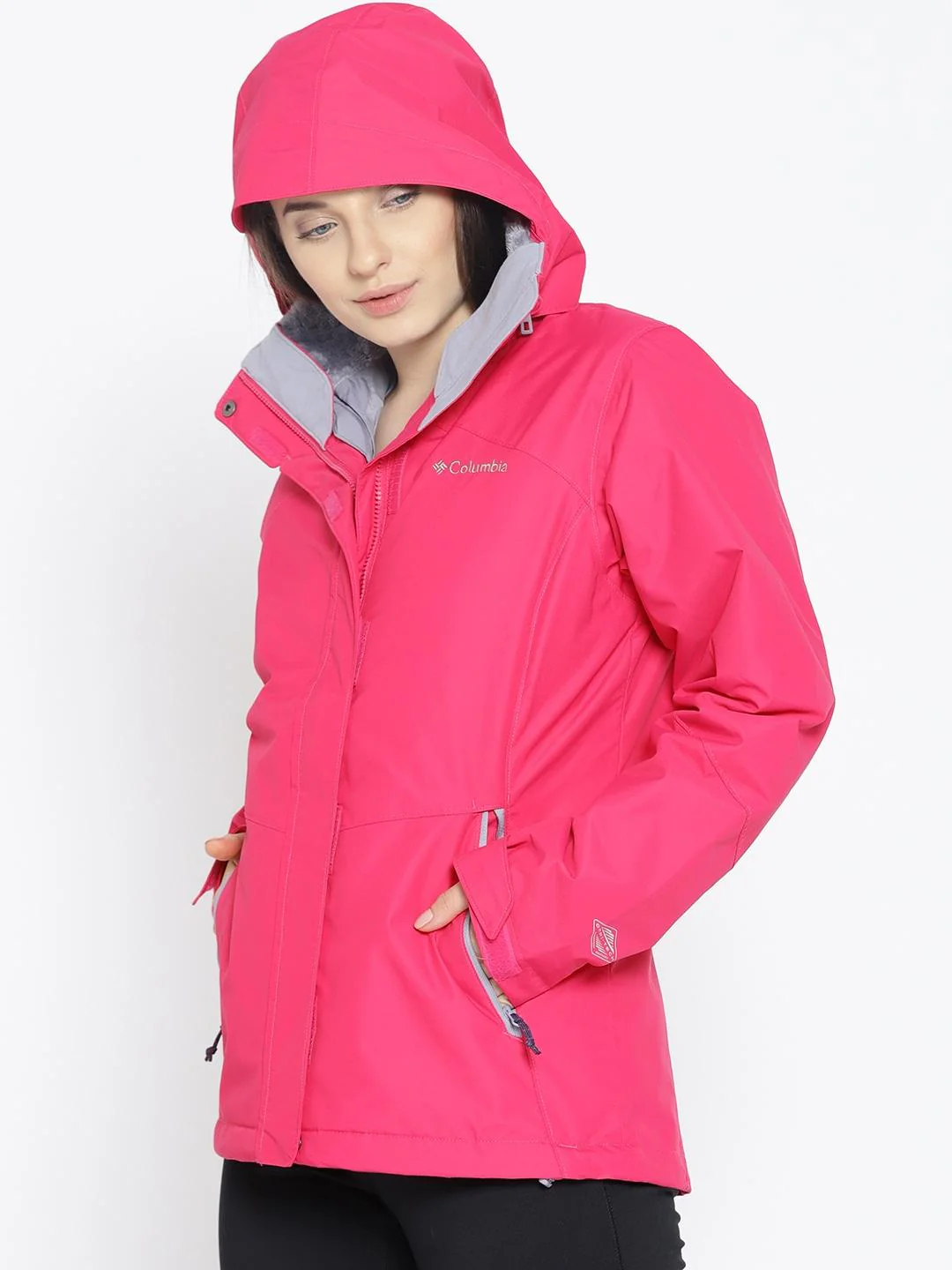 Columbia Women Red Bugaboo II Insulated Interchange Jacket - Image 3