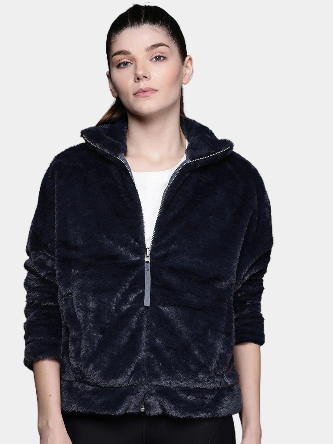 Columbia Women Navy Blue Bundle Up Full Zip Fleece - Image 10