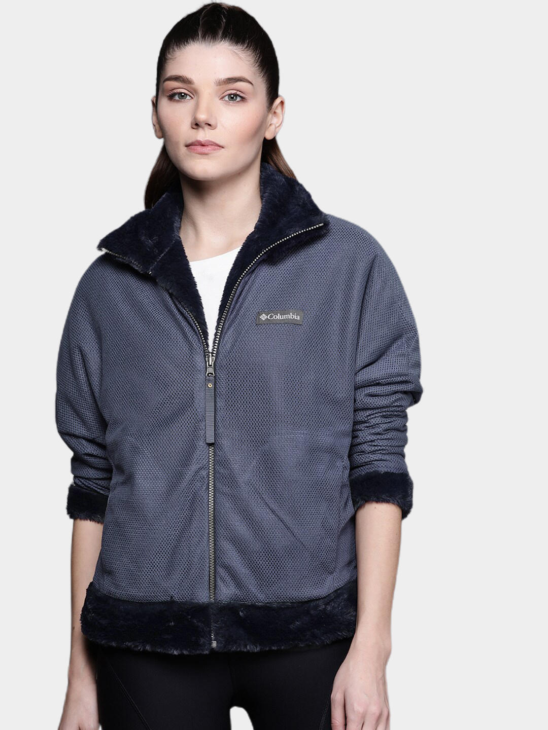 Columbia Women Navy Blue Bundle Up Full Zip Fleece - Image 11