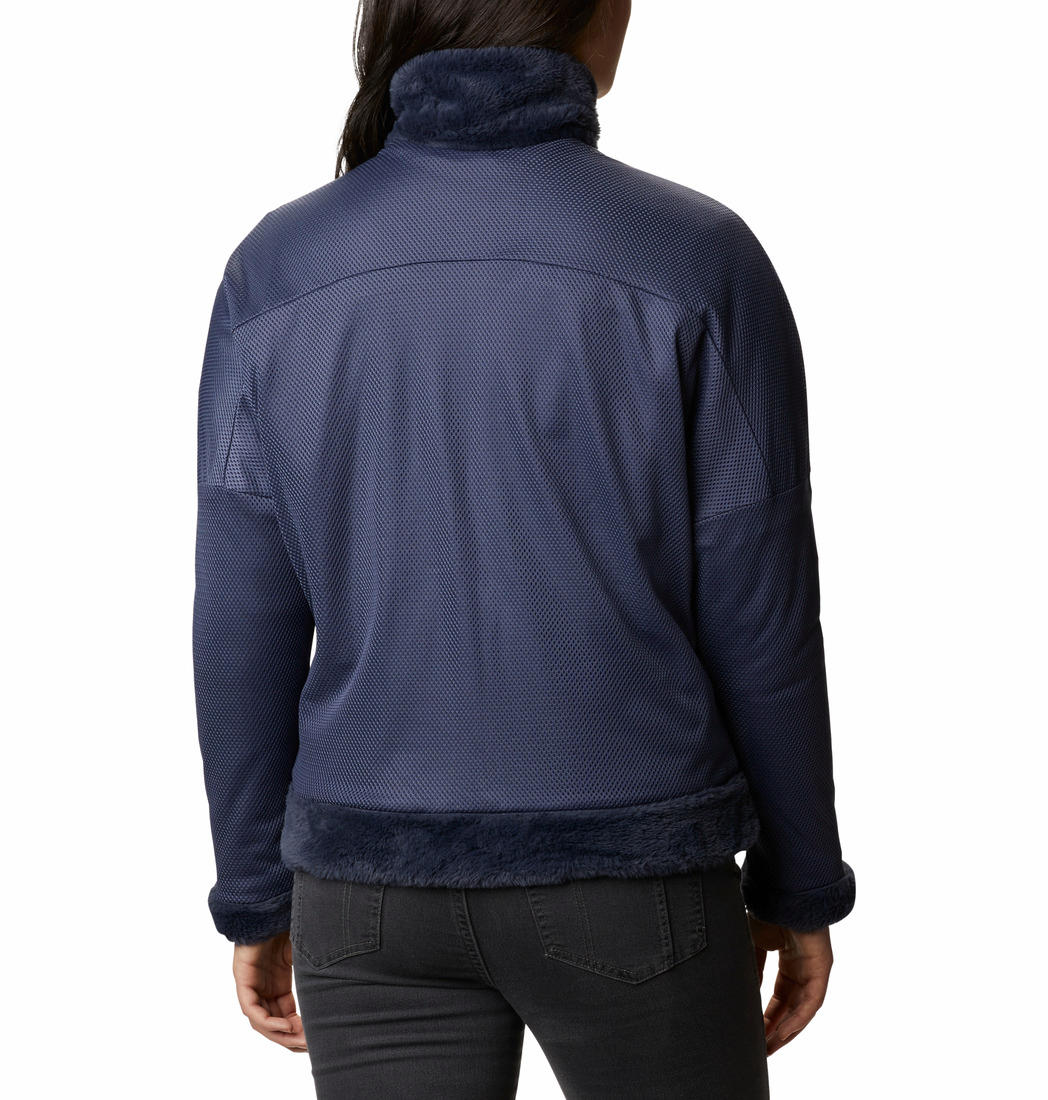 Columbia Women Navy Blue Bundle Up Full Zip Fleece - Image 4