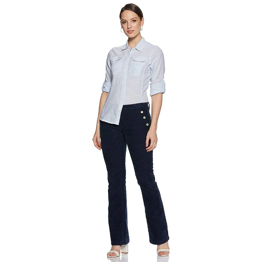 Columbia Women Blue Camp Henry Long Sleeve Shirt - Image 3