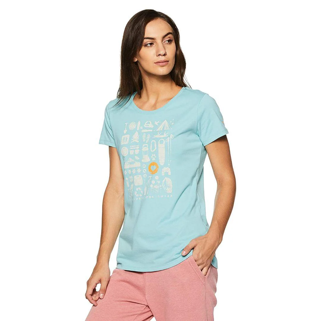 Columbia Women Green Camp Stamp Performance Tee - Image 4