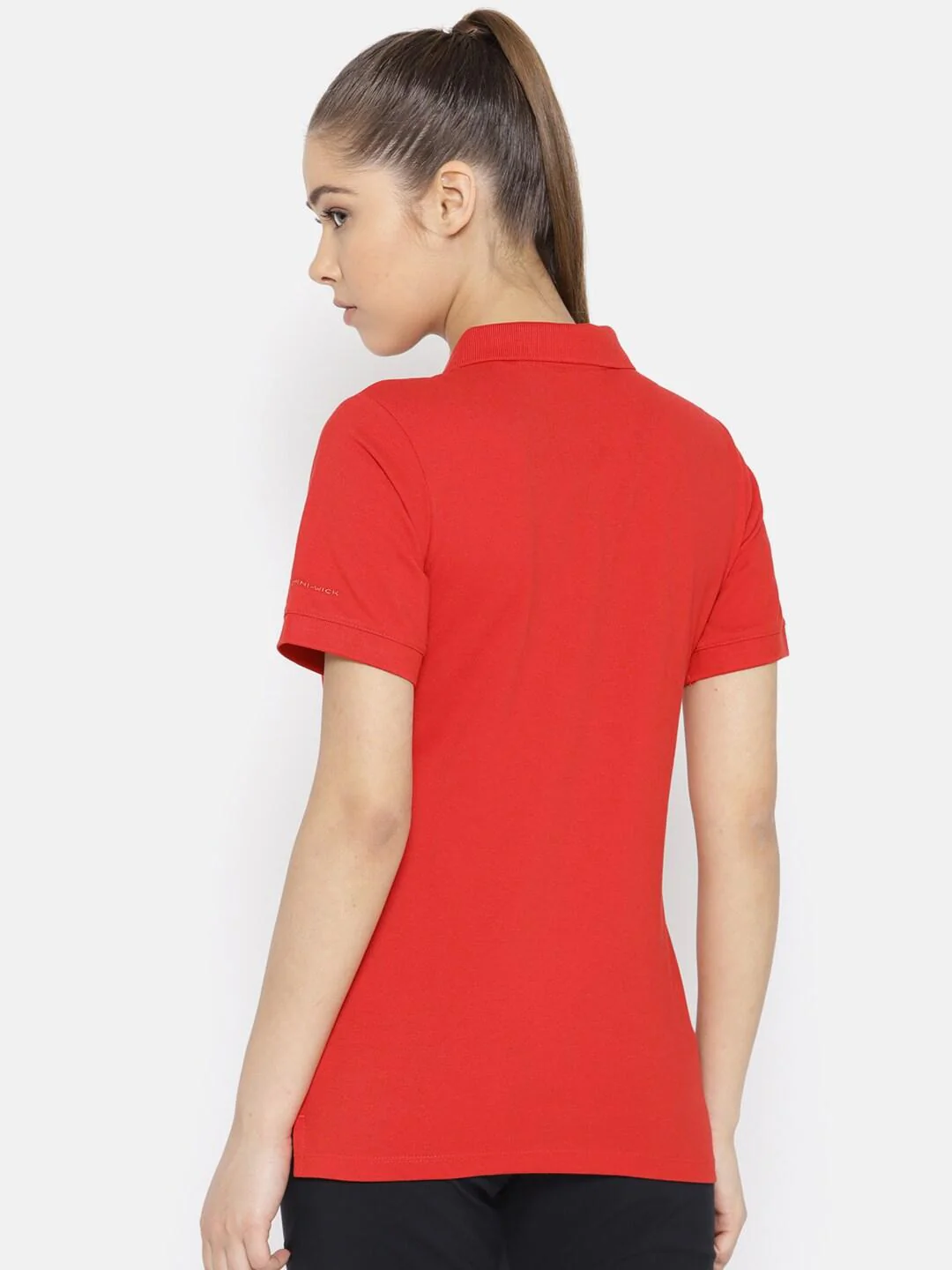 Columbia Women Red Cascade Range Solid Polo (Sun Protection) - Image 5