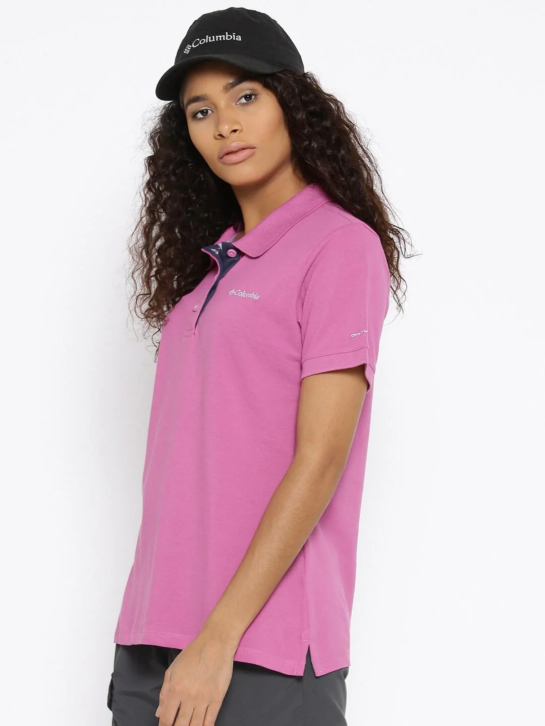 Columbia Women Purple Cascade Range Solid Polo (Sun Protection) - Image 3