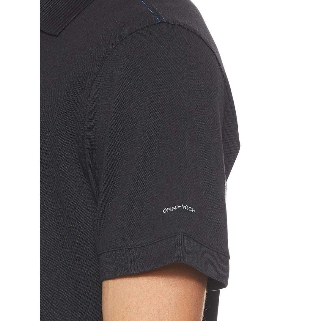 Columbia Men Black Cascade Range Solid Polo (Sun Protection) - Image 2