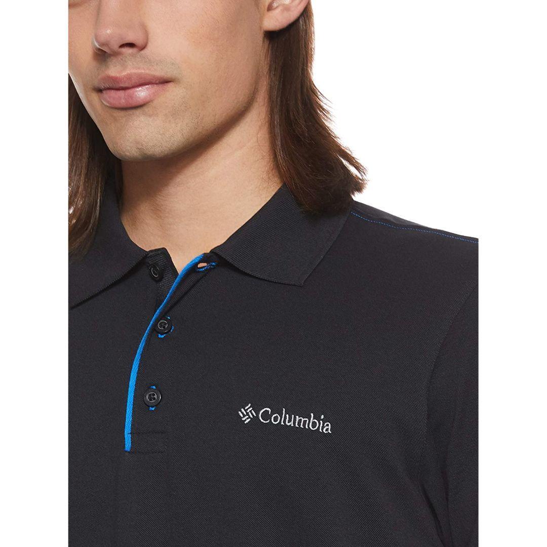 Columbia Men Black Cascade Range Solid Polo (Sun Protection) - Image 4
