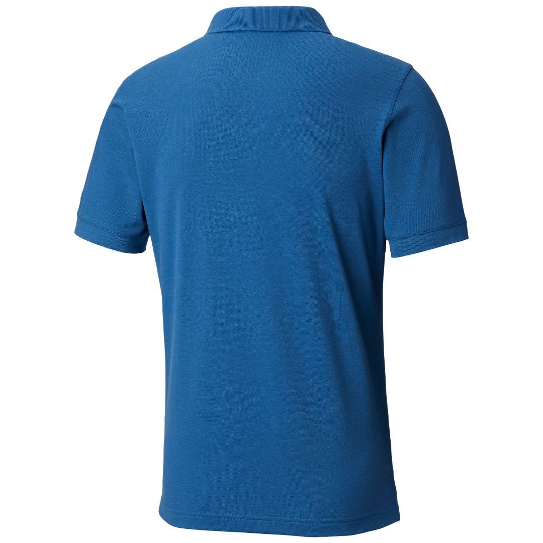 Columbia Men Blue Cascade Range Solid Polo (Sun Protection) - Image 2
