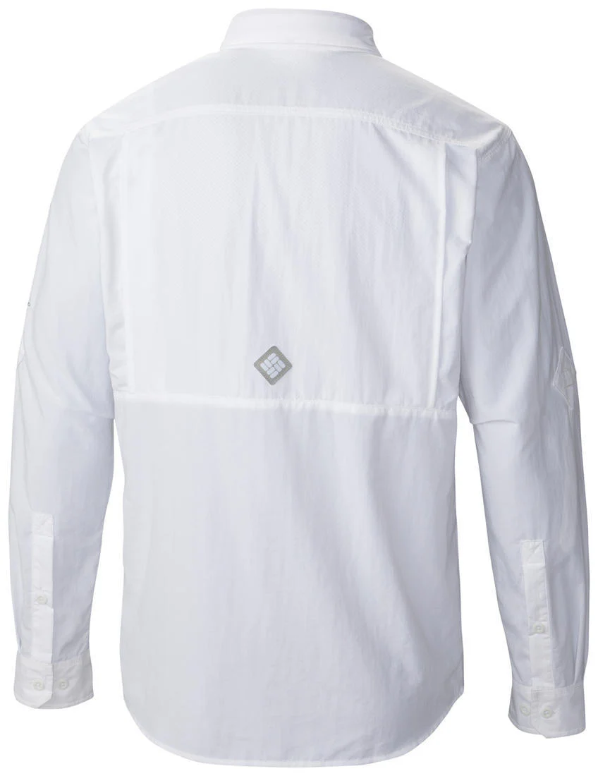 Columbia Men White Cascades Explorer Long Sleeve Shirt (Sun Protection) - Image 4