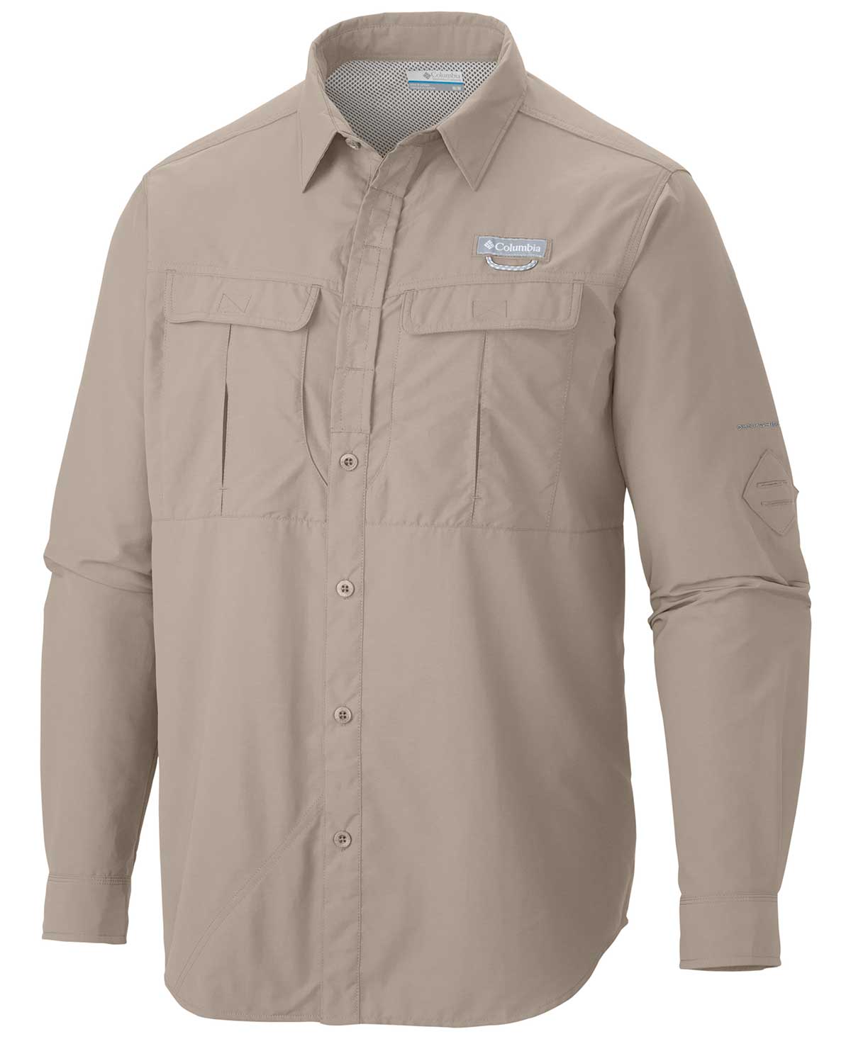 Columbia Men Beige Cascades Explorer Long Sleeve Shirt (Sun Protection)