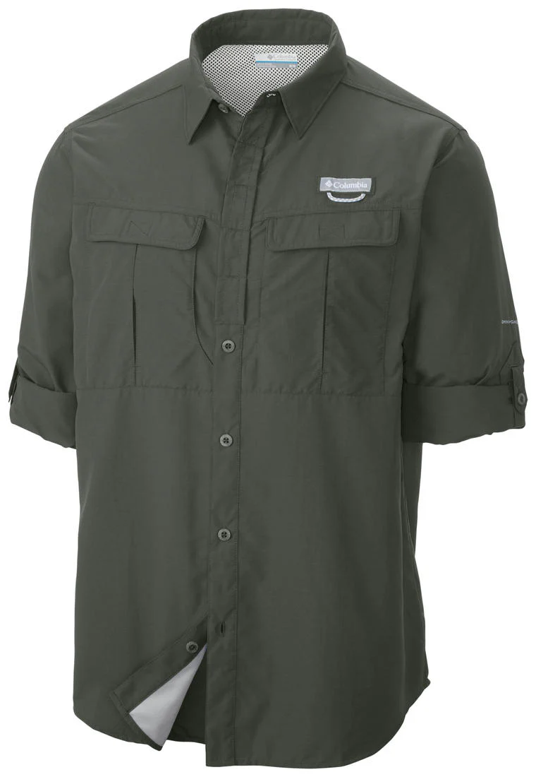 Columbia Men Green Cascades Explorer Long Sleeve Shirt (Sun Protection) - Image 2