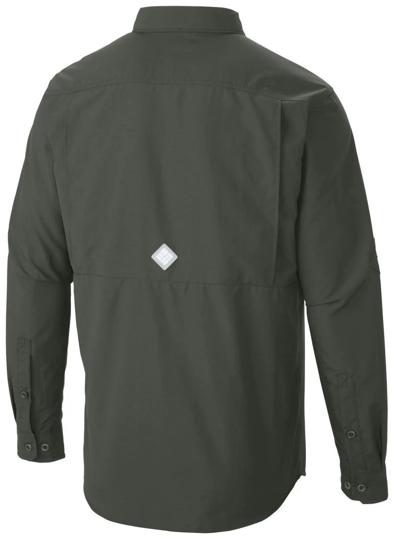 Columbia Men Green Cascades Explorer Long Sleeve Shirt (Sun Protection) - Image 4