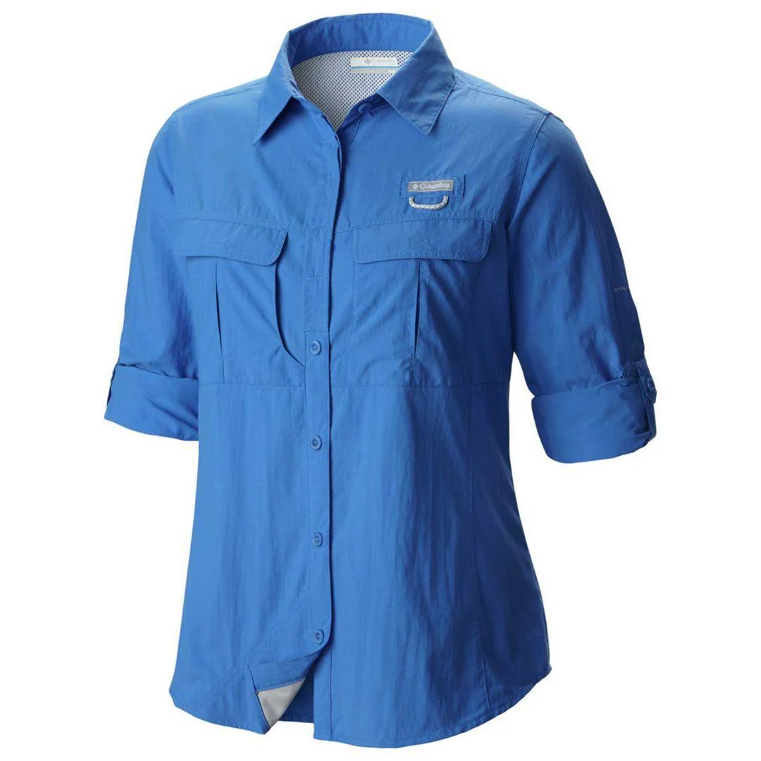 Columbia Women Blue Cascades Explorer Long Sleeve Shirt (Sun Protection) - Image 2