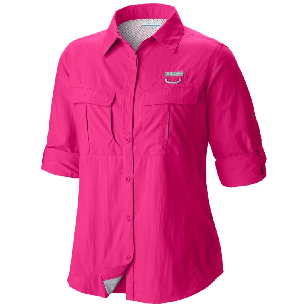 Columbia Women Red Cascades Explorer Long Sleeve Shirt (Sun Protection) - Image 2
