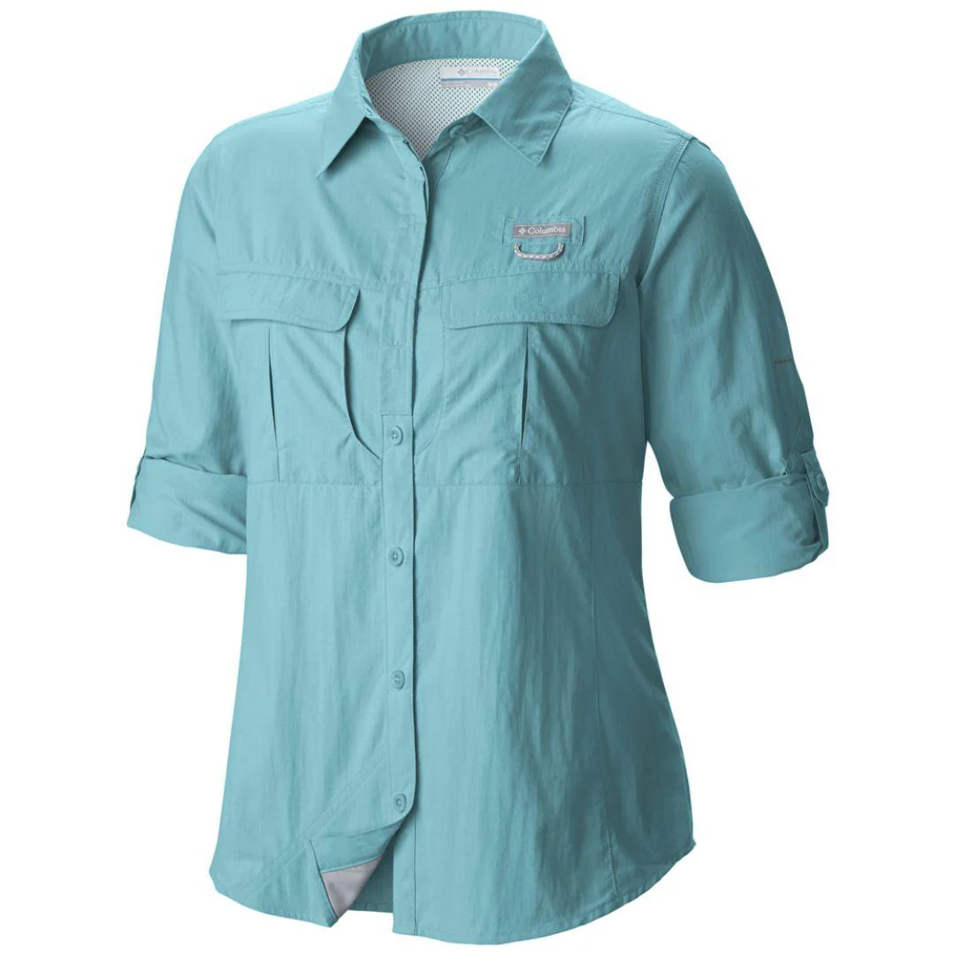 Columbia Women Red Cascades Explorer Long Sleeve Shirt (Sun Protection) - Image 2