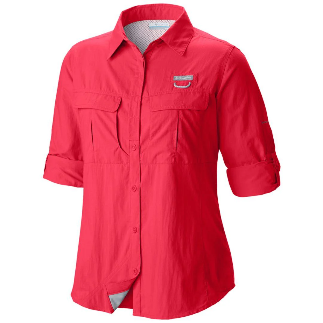 Columbia Women Red Cascades Explorer Long Sleeve Shirt (Sun Protection) - Image 2