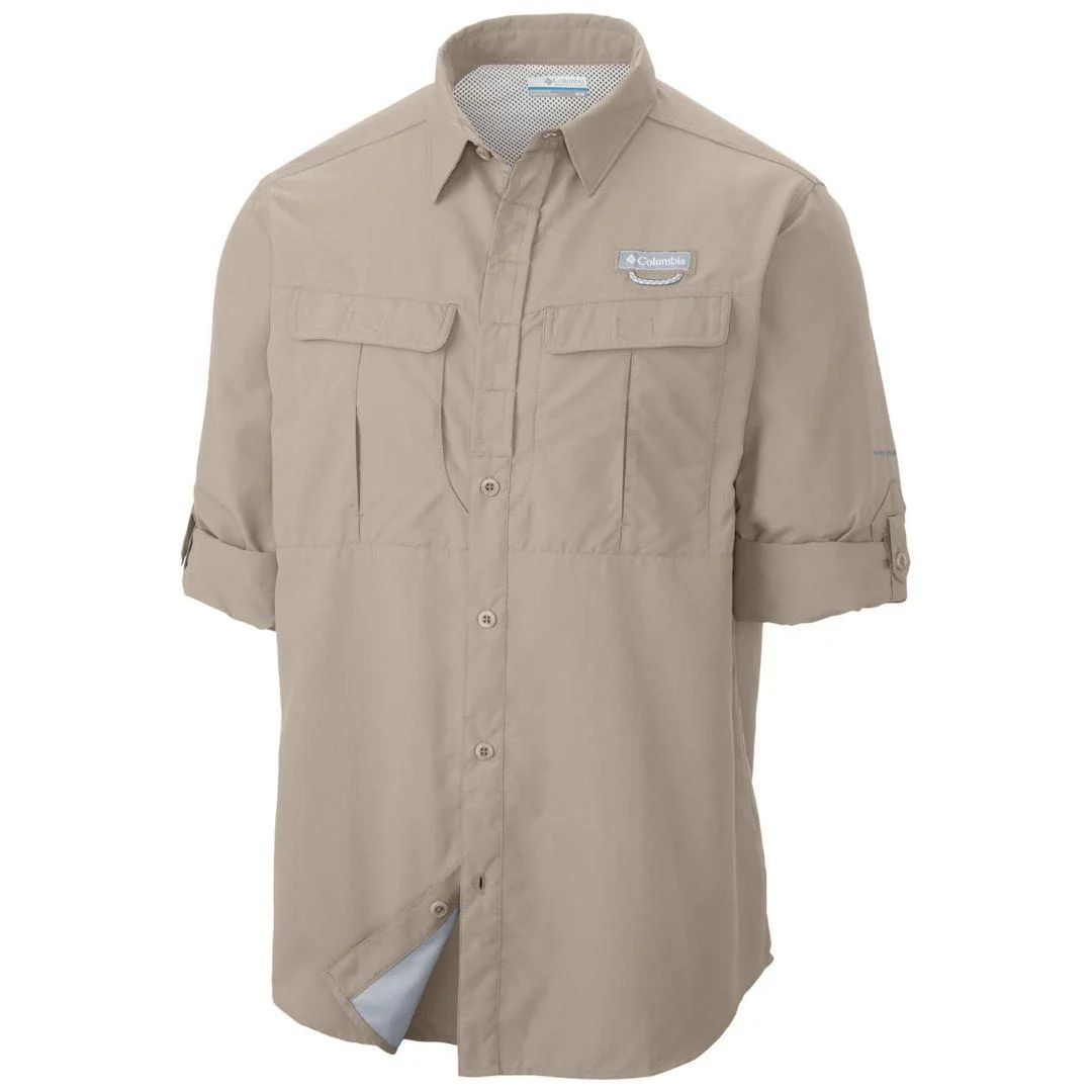 Columbia Men Beige Cascades Explorer Long Sleeve Shirt (Sun Protection) - Image 2