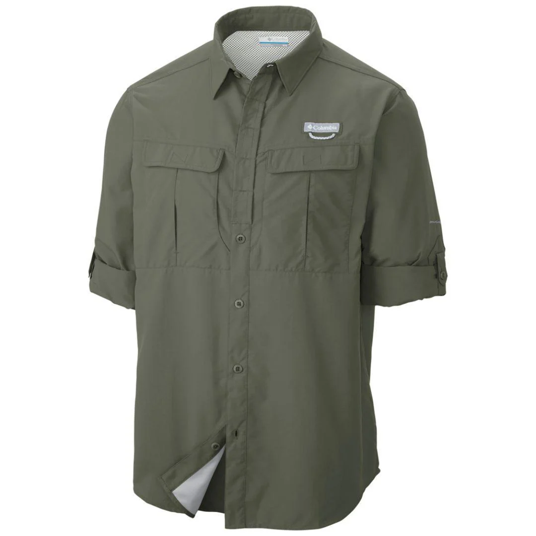 Columbia Men Green Cascades Explorer Long Sleeve Shirt (Sun Protection) - Image 2