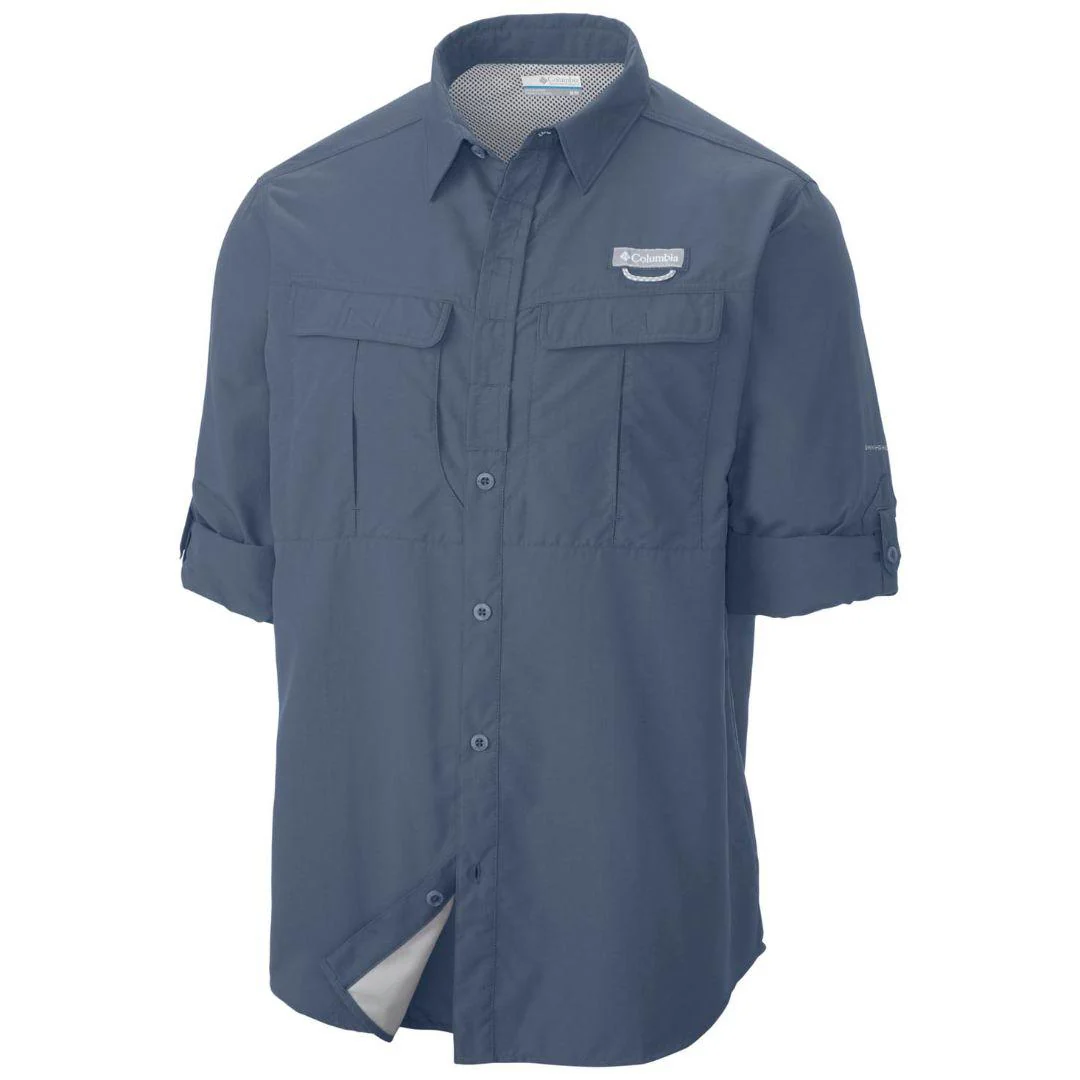 Columbia Men Blue Cascades Explorer Long Sleeve Shirt (Sun Protection) - Image 2
