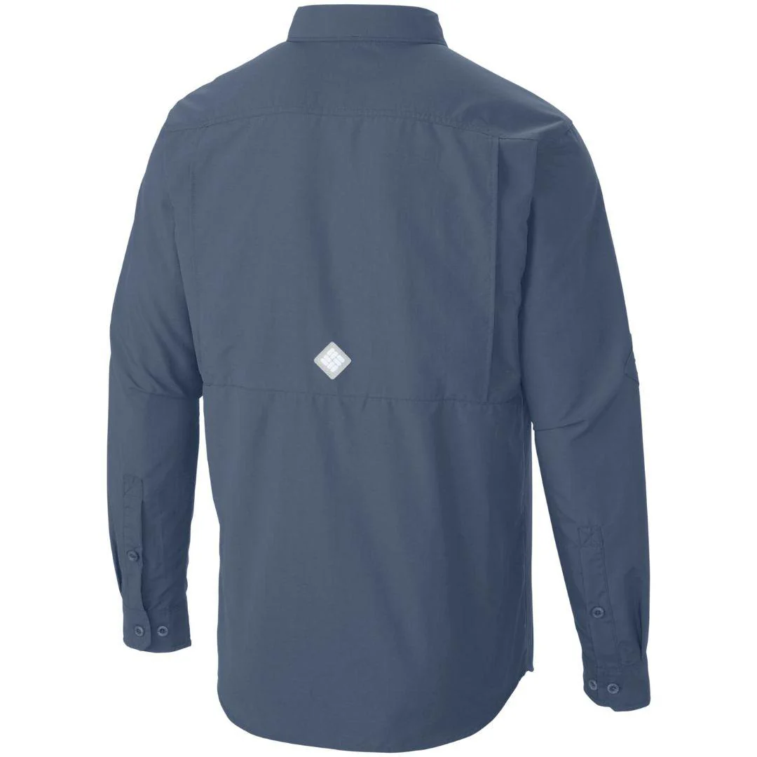 Columbia Men Blue Cascades Explorer Long Sleeve Shirt (Sun Protection) - Image 3