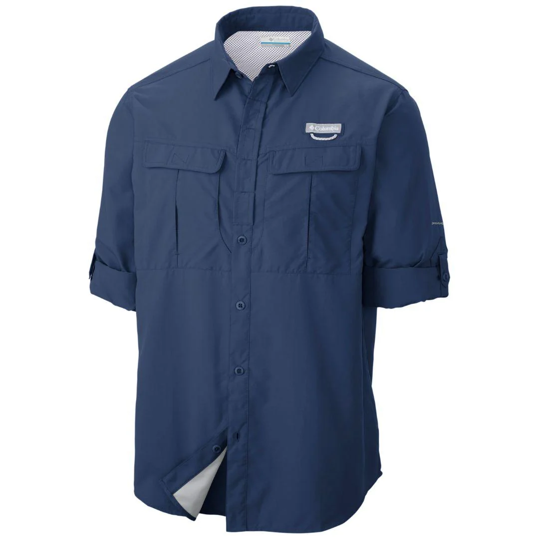 Columbia Men Blue Cascades Explorer Long Sleeve Shirt (Sun Protection) - Image 2